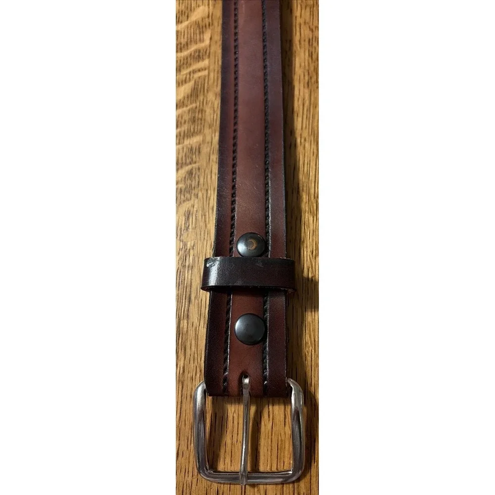 Mens Two Tone Brown‎ Leather Belt 34